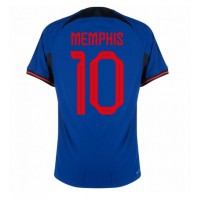 Alankomaat Memphis Depay #10 Vieraspaita MM-kisat 2022 Lyhythihainen